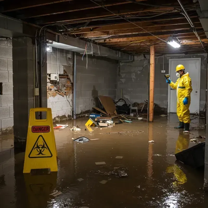 Flooded Basement Electrical Hazard in Etowah, TN Property